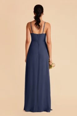 Amy Chiffon Dress - Slate Blue 14 Amy Chiffon Dress - Slate Blue -Elegance Bridal Store slate blue amy bridesmaid dress 04
