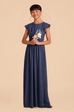 Celine Junior Dress - Slate Blue 9 Celine Junior Dress - Slate Blue -Elegance Bridal Store slate blue celine junior bridesmaid dress 02