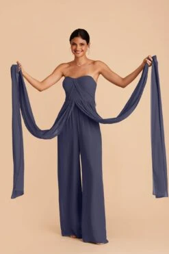 Gigi Convertible Jumpsuit - Slate Blue -Elegance Bridal Store slate blue gigi convertible bridesmaid jumpsuit 02 ebe0f310 0177 449a aa7b cb7013b795d9