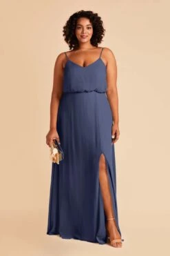 Gwennie Dress - Slate Blue 25 Gwennie Dress - Slate Blue -Elegance Bridal Store slate blue gwennie plus size bridesmaid dress 02