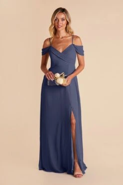 Spence Convertible Dress - Slate Blue -Elegance Bridal Store slate blue spence convertible slit bridesmaid dress 02 9cde513d e4cd 42ff 8965 395aa07eeca3