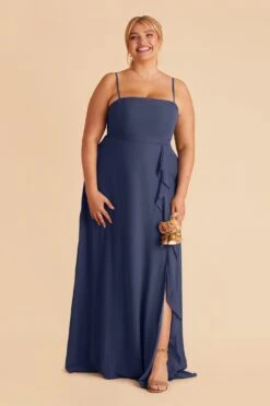 Winnie Convertible Chiffon Dress - Slate Blue -Elegance Bridal Store slate blue winnie convertible slit plus size bridesmaid dress 01 5e5181cd c3f5 4e56 9a0c 6e9d4c283352