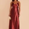 Cindy Shiny Satin Dress - Spice -Elegance Bridal Store spice cindy satin bridesmaid dress 03