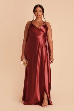 Cindy Shiny Satin Dress - Spice -Elegance Bridal Store spice cindy satin plus size bridesmaid dress 01