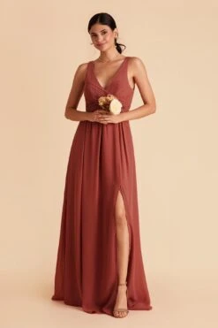 Laurie Empire Dress - Spice 14 Laurie Empire Dress - Spice -Elegance Bridal Store spice laurie slit bridesmaid dress 02