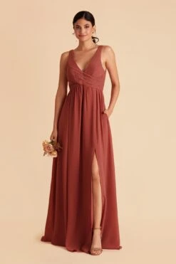 Laurie Empire Dress - Spice 15 Laurie Empire Dress - Spice -Elegance Bridal Store spice laurie slit bridesmaid dress 03