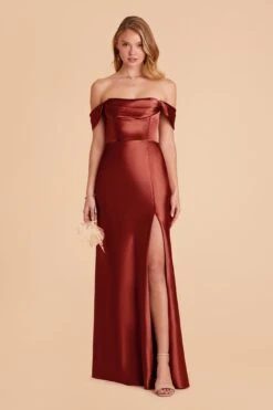 Mia Shiny Satin Convertible Dress - Spice 11 Mia Shiny Satin Convertible Dress - Spice -Elegance Bridal Store spice mia satin bridesmaid dress 01