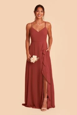Theresa Chiffon Dress - Spice 12 Theresa Chiffon Dress - Spice -Elegance Bridal Store spice theresa convertible slit bridesmaid dress 03