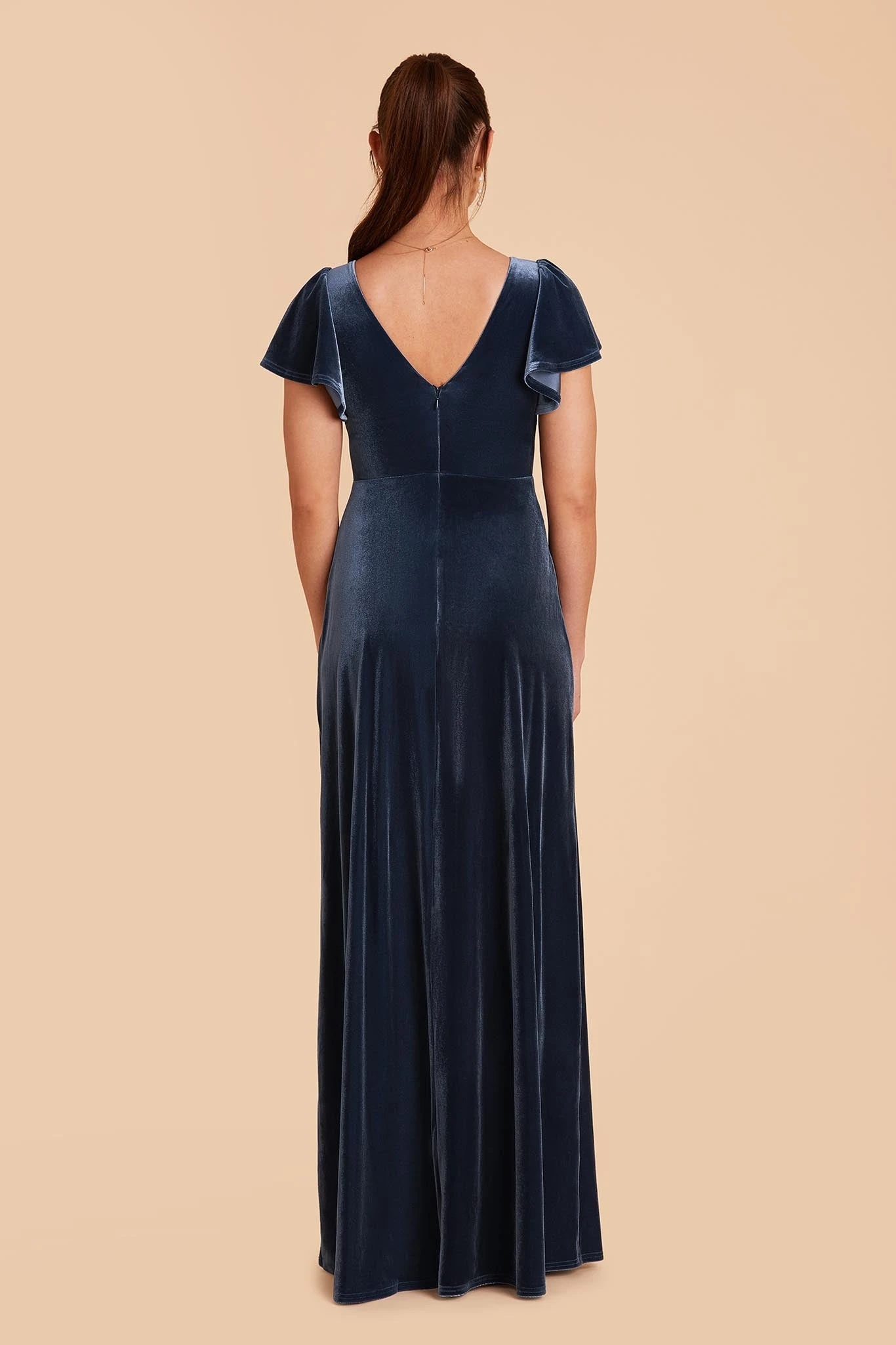 Hannah Velvet Dress - Storm Blue 10 Hannah Velvet Dress - Storm Blue - Image 8
