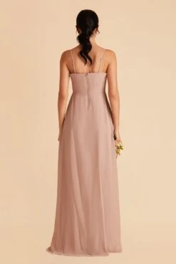 Chris Convertible Chiffon Dress - Taupe -Elegance Bridal Store taupe chris convertible bridesmaid dress 01