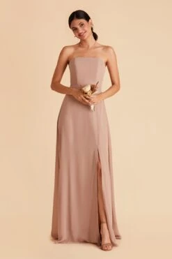 Chris Convertible Chiffon Dress - Taupe