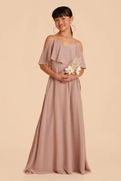 Janie Convertible Junior Dress - Taupe