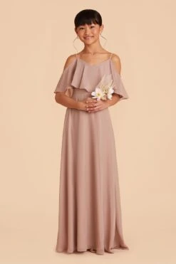 Janie Convertible Junior Dress - Taupe -Elegance Bridal Store taupe janie convertible junior bridesmaid dress 08