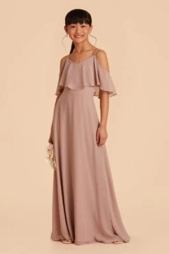 Janie Convertible Junior Dress - Taupe -Elegance Bridal Store taupe janie convertible junior bridesmaid dress 09
