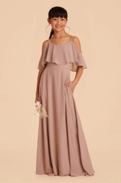 Janie Convertible Junior Dress - Taupe -Elegance Bridal Store taupe janie convertible junior bridesmaid dress 10