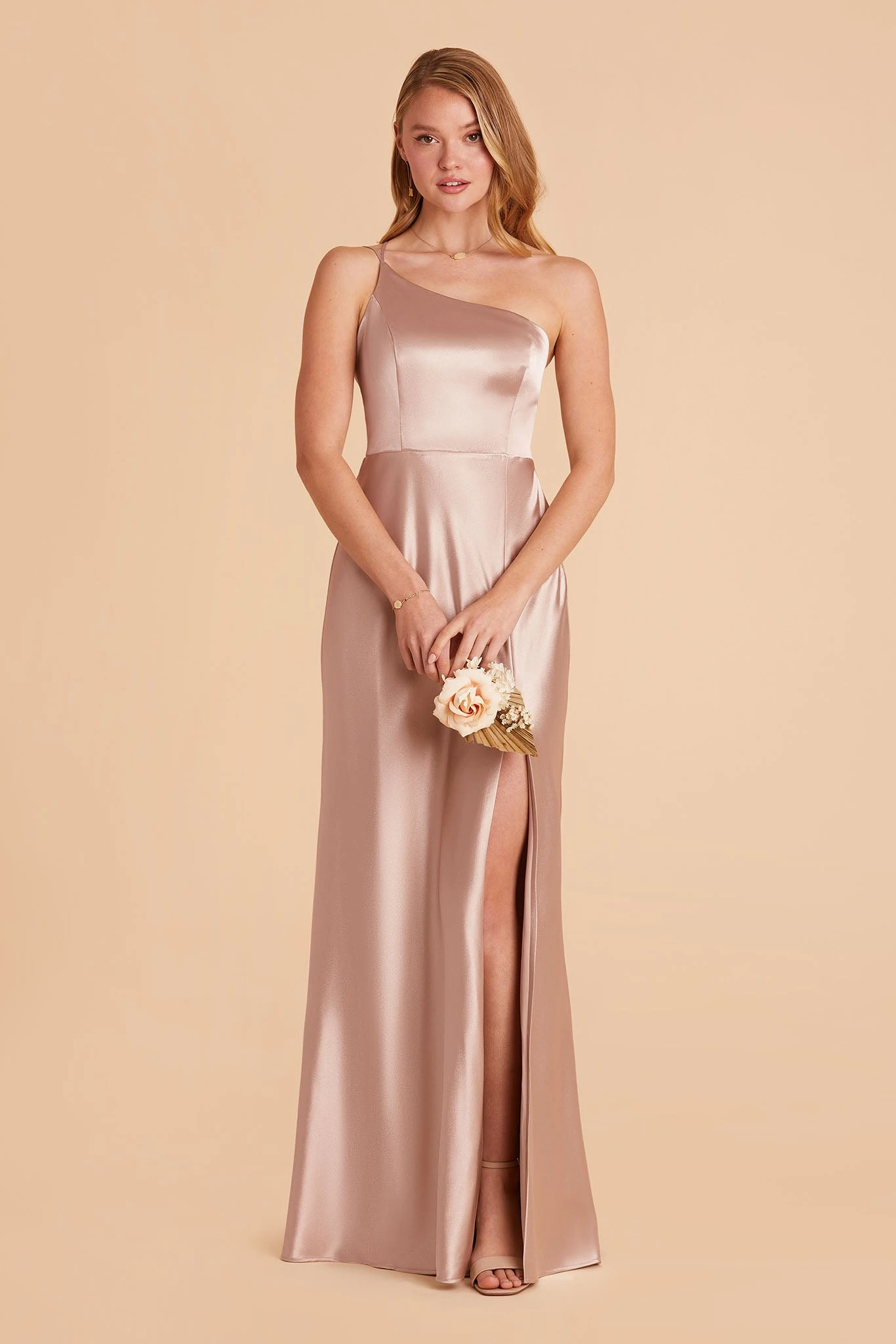 Kensie Shiny Satin Dress - Taupe 9 Kensie Shiny Satin Dress - Taupe - Image 7
