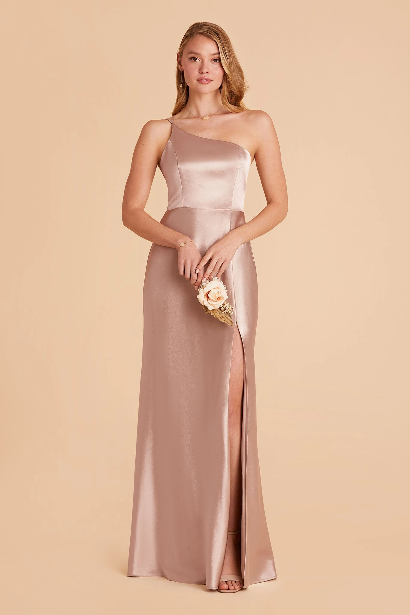 Kensie Shiny Satin Dress - Taupe 11 Kensie Shiny Satin Dress - Taupe - Image 9