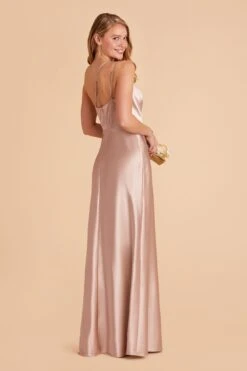 Kensie Shiny Satin Dress - Taupe 22 Kensie Shiny Satin Dress - Taupe -Elegance Bridal Store taupe kensie satin bridesmaid dress 07