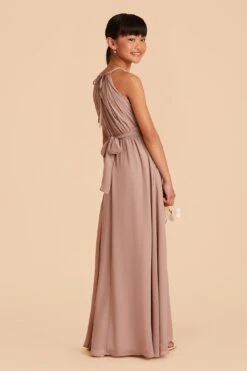 Sienna Junior Dress - Taupe -Elegance Bridal Store taupe sienna junior bridesmaid dress 05