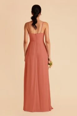 Amy Chiffon Dress - Terracotta -Elegance Bridal Store terracotta amy bridesmaid dress 04
