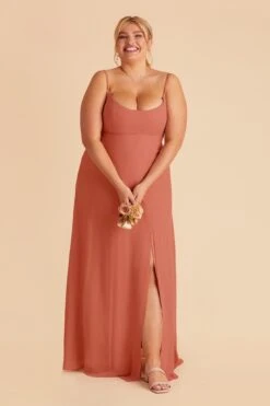 Amy Chiffon Dress - Terracotta -Elegance Bridal Store terracotta amy plus size bridesmaid dress 03 7c6667c2 83ba 48bb bf22 1564e8b1e682