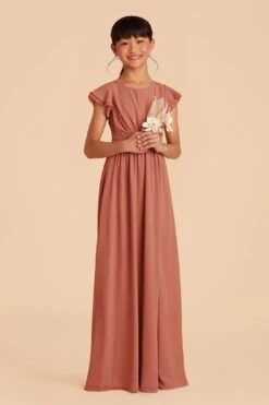 Celine Junior Dress - Terracotta -Elegance Bridal Store terracotta celine junior bridesmaid dress 02