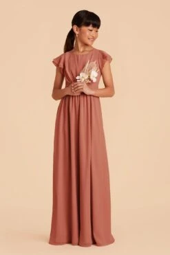 Celine Junior Dress - Terracotta -Elegance Bridal Store terracotta celine junior bridesmaid dress 03