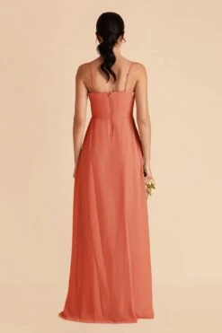 Chris Convertible Chiffon Dress - Terracotta -Elegance Bridal Store terracotta chris convertible bridesmaid dress 01