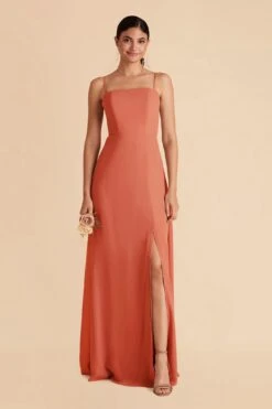 Chris Convertible Chiffon Dress - Terracotta -Elegance Bridal Store terracotta chris convertible bridesmaid dress 02