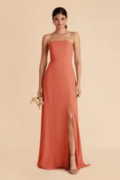 Chris Convertible Chiffon Dress - Terracotta -Elegance Bridal Store terracotta chris convertible bridesmaid dress 04