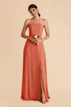 Chris Convertible Chiffon Dress - Terracotta -Elegance Bridal Store terracotta chris convertible bridesmaid dress 05