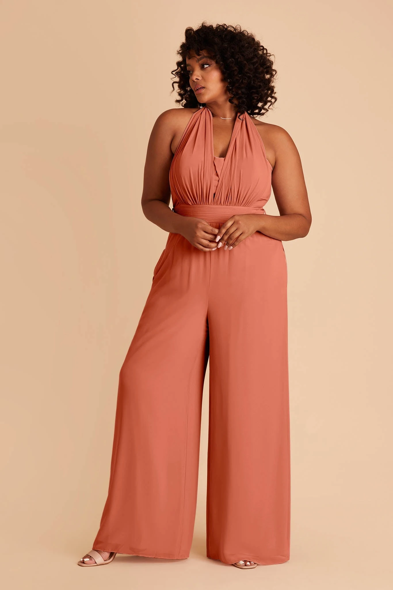 Gigi Convertible Jumpsuit - Terracotta - Image 2