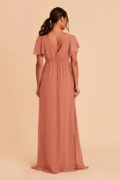 Hannah Empire Dress - Terracotta -Elegance Bridal Store terracotta hannah bridesmaid dress 04