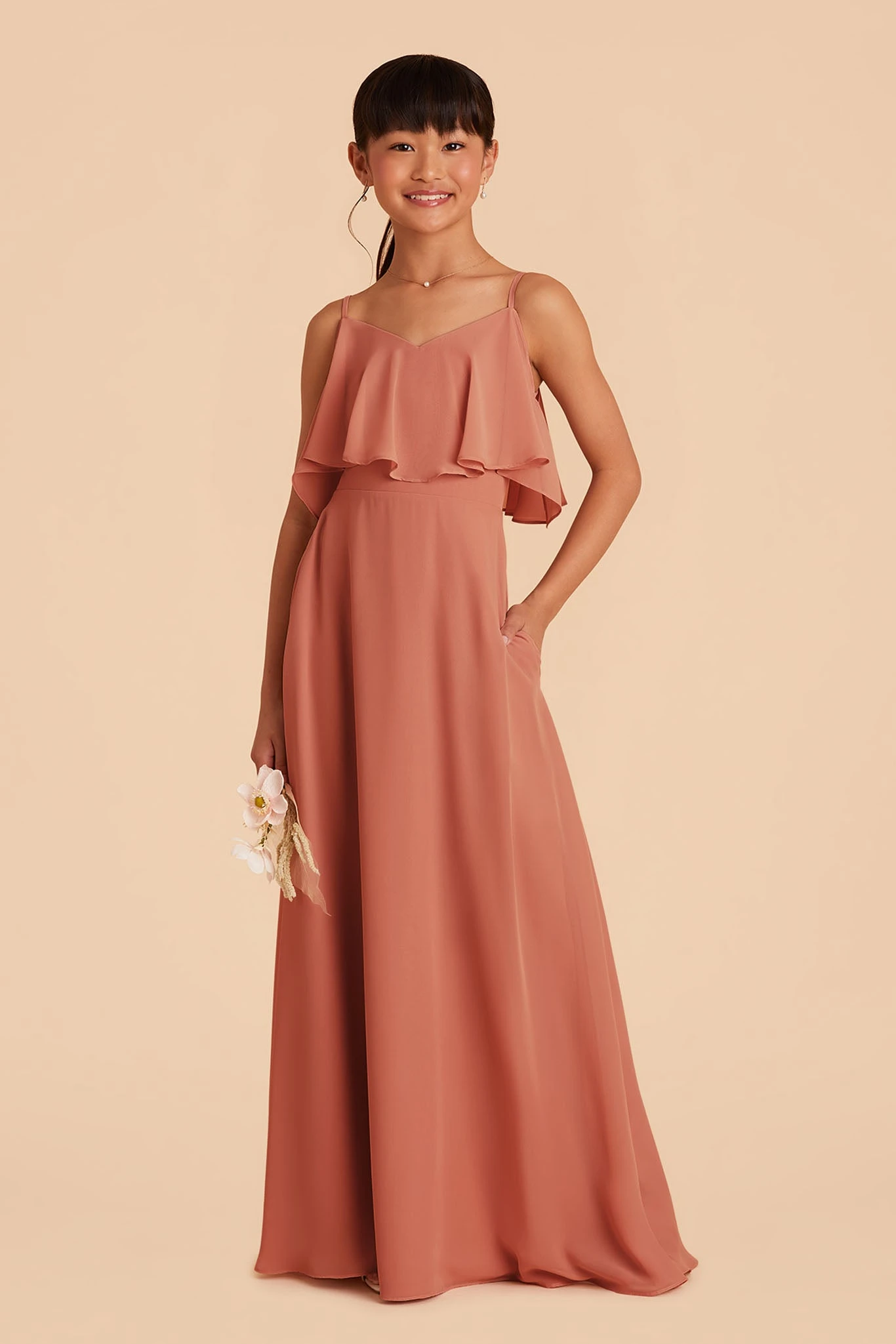 Janie Convertible Junior Dress - Terracotta 5 Janie Convertible Junior Dress - Terracotta - Image 3