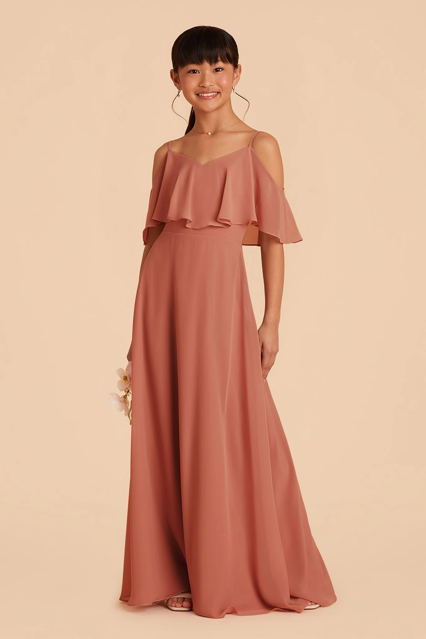 Janie Convertible Junior Dress - Terracotta 4 Janie Convertible Junior Dress - Terracotta - Image 2