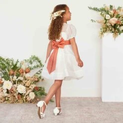 Liz Flower Girl Sash - Terracotta 13 Liz Flower Girl Sash - Terracotta -Elegance Bridal Store terracotta liz flower girl sash 03