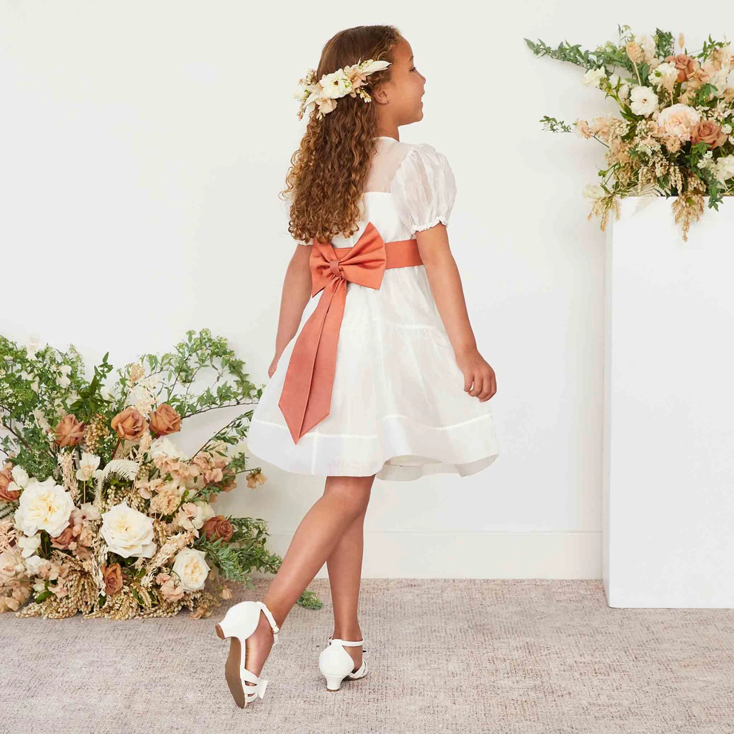 Liz Flower Girl Sash - Terracotta 7 Liz Flower Girl Sash - Terracotta - Image 5