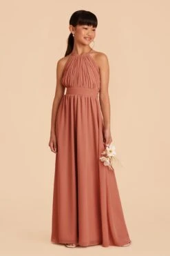 Sienna Junior Dress - Terracotta -Elegance Bridal Store terracotta sienna junior bridesmaid dress 03