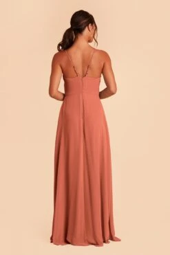 Theresa Chiffon Dress - Terracotta -Elegance Bridal Store terracotta theresa convertible slit bridesmaid dress 05