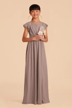 Celine Junior Dress - Toffee -Elegance Bridal Store toffee celine junior bridesmaid dress 02