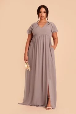 Hannah Empire Dress - Toffee -Elegance Bridal Store toffee hannah plus size bridesmaid dress 02