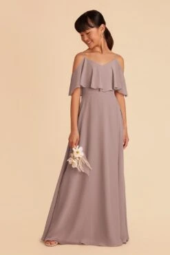 Janie Convertible Junior Dress - Toffee -Elegance Bridal Store toffee janie convertible slit junior bridesmaid dress 05