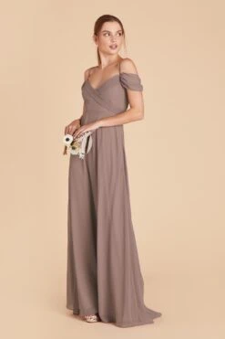 Spence Convertible Dress - Toffee -Elegance Bridal Store toffee spence convertible slit bridesmaid dress 01