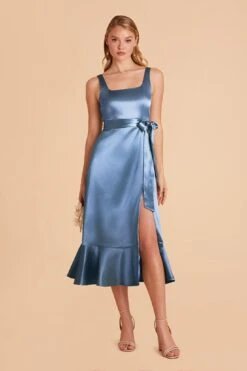 Eugenia Shiny Satin Convertible Midi Dress - Twilight -Elegance Bridal Store twilight eugenia convertible satin bridesmaid dress 03