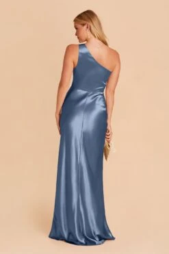 Kira Shiny Satin Dress - Twilight -Elegance Bridal Store twilight kira slit satin bridesmaid dress 04