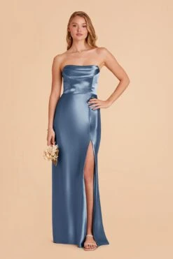 Mia Shiny Satin Convertible Dress - Twilight -Elegance Bridal Store twilight mia convertible satin bridesmaid dress 05