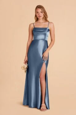 Mia Shiny Satin Convertible Dress - Twilight -Elegance Bridal Store twilight mia convertible satin bridesmaid dress 06