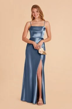Mia Shiny Satin Convertible Dress - Twilight -Elegance Bridal Store twilight mia convertible satin bridesmaid dress 07
