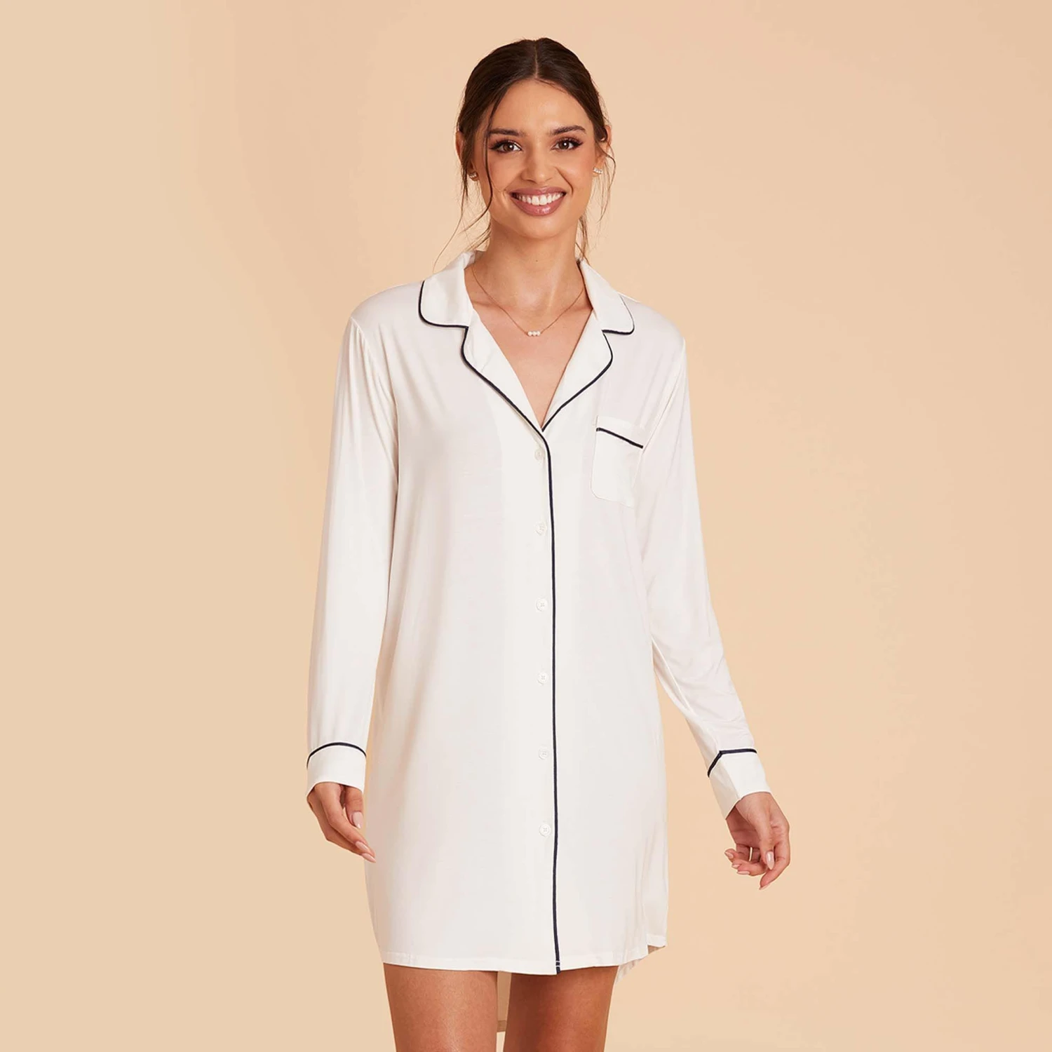 Kamryn Sleepshirt - White 7 Kamryn Sleepshirt - White - Image 5