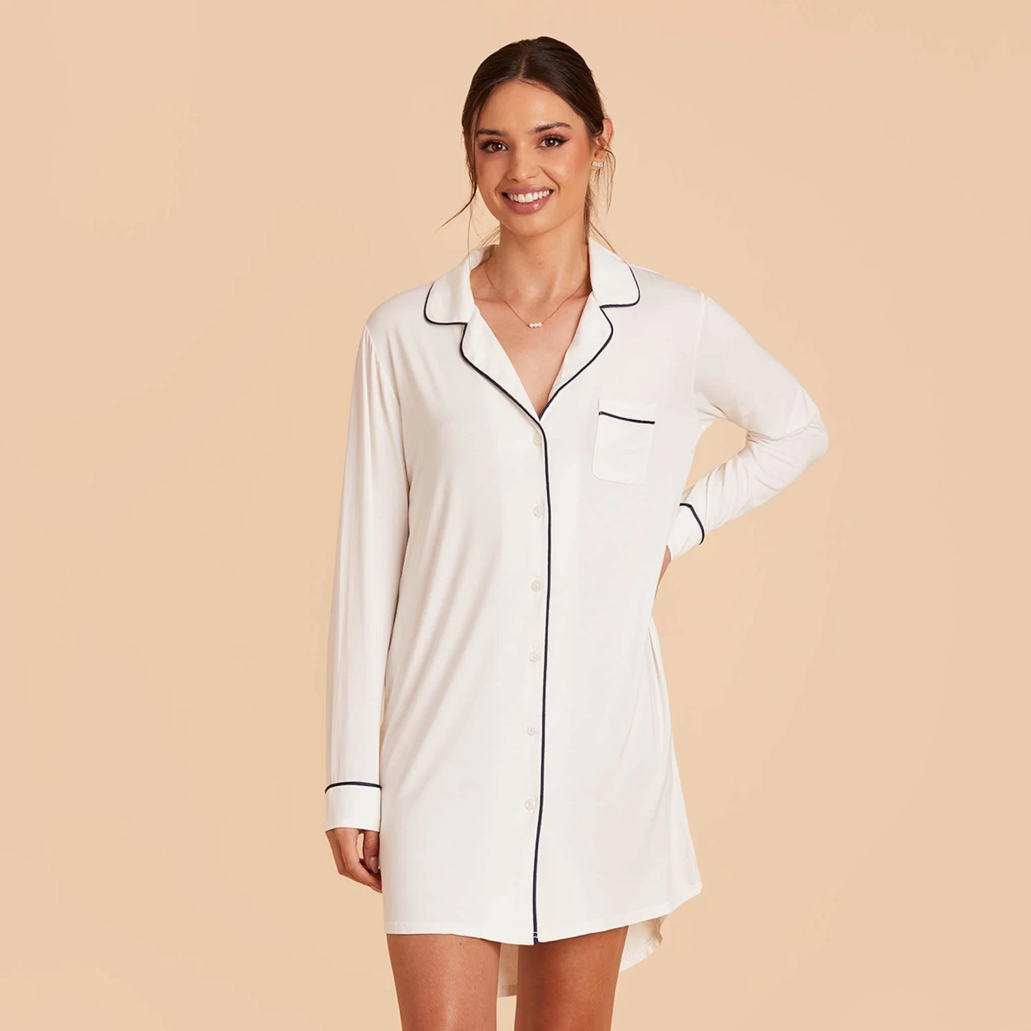 Kamryn Sleepshirt - White 3 Kamryn Sleepshirt - White